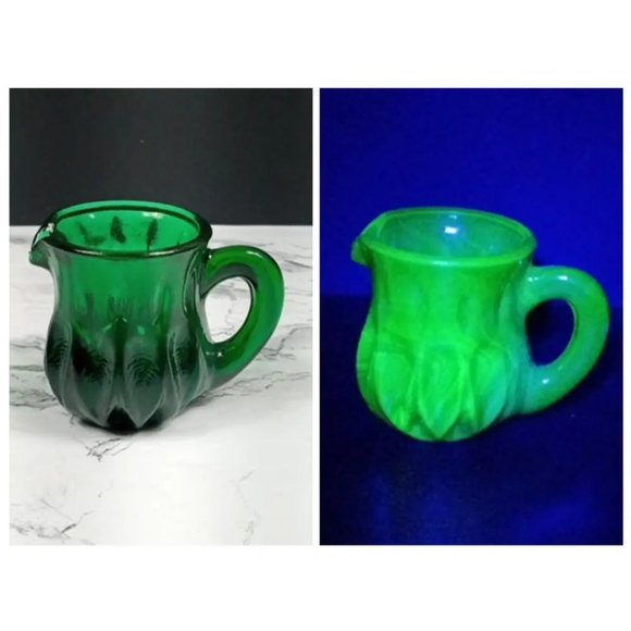 Degenhart Glass Mini Pitcher Trinket Paperweight Toothpick Vtg - Picture 1 of 10